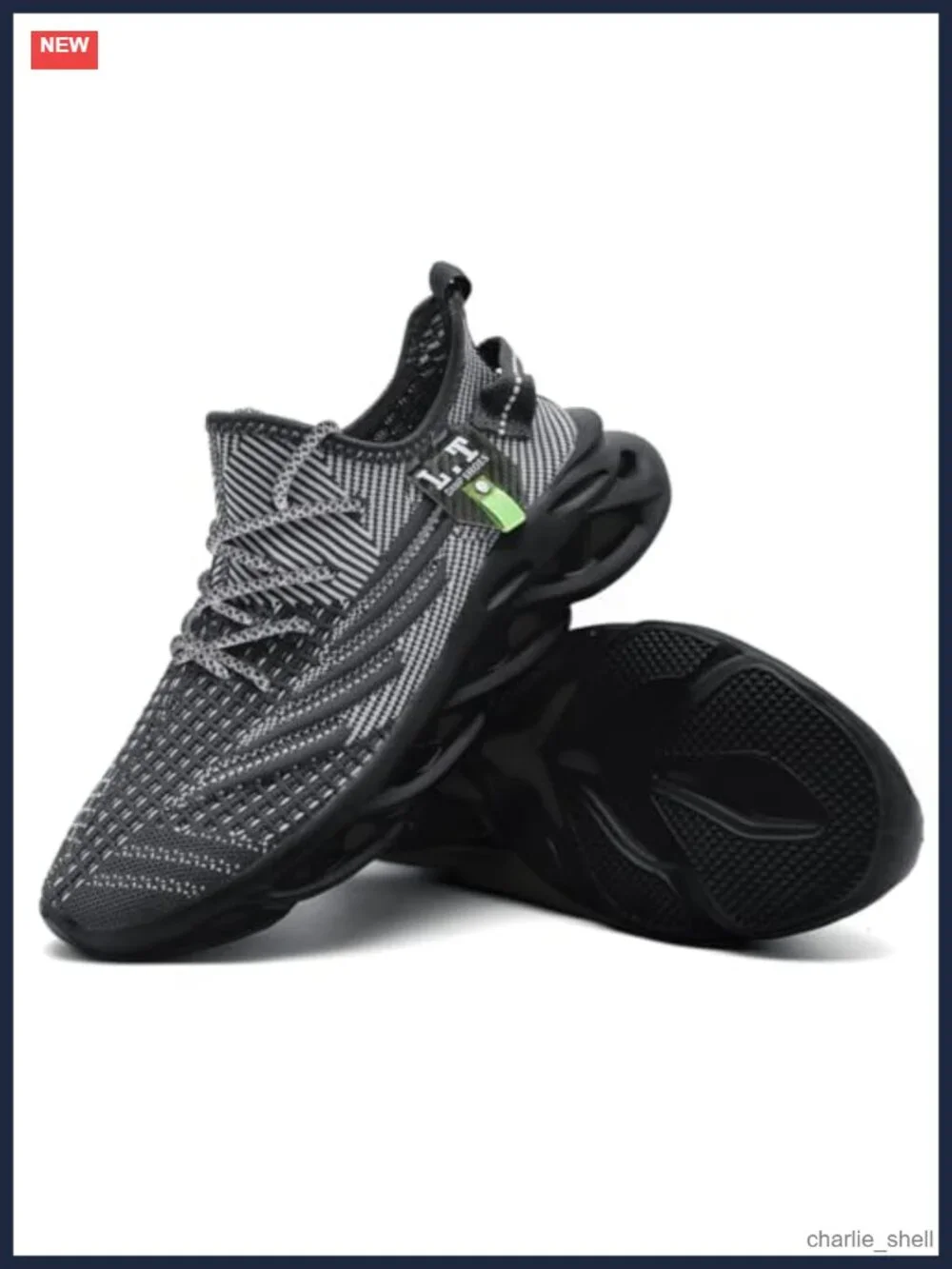 Mens Lightweight Breathable Mesh Running Sneakers Lace-Up Athletic Shoes